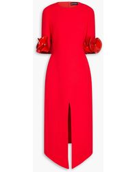 David Koma - Midikleid aus woll-crêpe mit kristallverzierung - Lyst