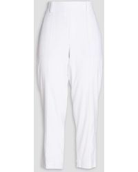 Vince - Cropped Linen-blend Tapered Pants - Lyst