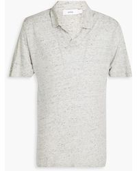 Onia - Linen-blend Jersey Polo Shirt - Lyst
