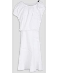 3.1 Phillip Lim - One-shoulder Ruffled Cotton-blend Poplin Midi Dress - Lyst