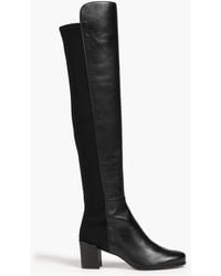 Stuart Weitzman - City Leather And Neoprene Over-the-knee Boots - Lyst