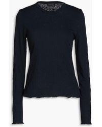Rag & Bone - Gemma Jacquard-knit Cotton-blend Top - Lyst
