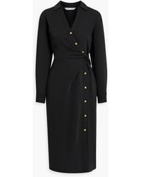 Veronica Beard - Wright Wrap-Effect Crepe Midi Shirt Dress - Lyst