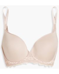 Wacoal Lace Perfection Stretch-lace And Jersey Contour Bra - Pink
