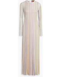 Missoni - Sequin-embellished Striped Ribbed-knit Maxi Dress - Lyst