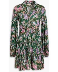byTiMo - Tiered Floral-print Jacquard Mini Dress - Lyst