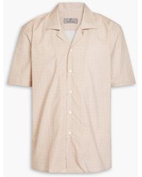 Canali - Printed Cotton-poplin Shirt - Lyst