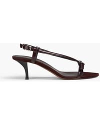 Neous - Arius Glossed-Leather Slingback Sandals - Lyst