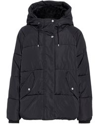 DKNY Faux Fur-trimmed Quilted Shell Hooded Jacket - Black