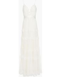 Catherine Deane Jayme Guipure Lace-paneled Silk-tulle Bridal Gown - White