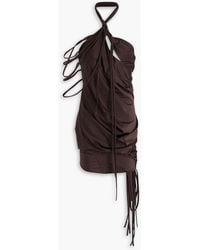 Coperni - Asymmetric Cutout Stretch-Jersey Halterneck Mini Dress - Lyst