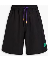 Emporio Armani - Shorts aus baumwollpopeline mit tunnelzug - Lyst