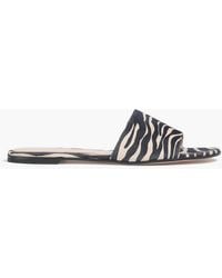 Gianvito Rossi - Zebra-print Suede Slides - Lyst