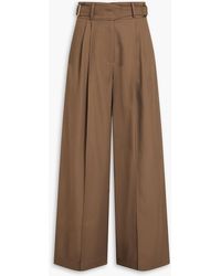 Rejina Pyo - Carter Belted Wool-blend Twill Wide-leg Pants - Lyst