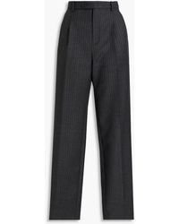 Sandro - Pleated Pinstriped Wool Straight-leg Pants - Lyst