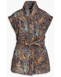 Antik Batik - Elvis Quilted Padded Paisley-print Cotton Vest - Lyst