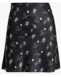 Cami NYC - Aviva Floral-print Stretch-silk Satin Mini Skirt - Lyst