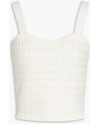 Maje - Cropped Knitted Tank - Lyst