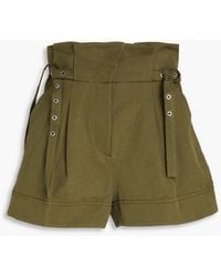 3.1 Phillip Lim - Belted Cotton And Linen-blend Shorts - Lyst