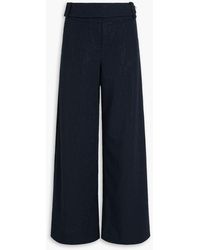David Koma - Crystal-embellished Twill Wide-leg Pants - Lyst