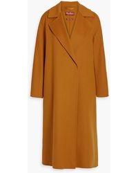 Max Mara - Wool, Silk And Cashmere-Blend Felt Coat - Lyst