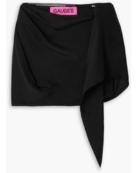 GAUGE81 - Himeji Draped Silk-satin Mini Skirt - Lyst