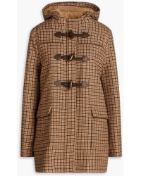 Claudie Pierlot - Checked Wool-blend Hooded Jacket - Lyst