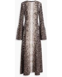 Gabriela Hearst - Aalia Snake-print Jacquard-knit Cashmere And Silk Blend Maxi Dress - Lyst