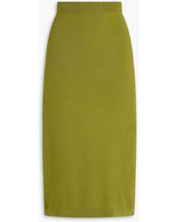 Diane von Furstenberg - Micah Ribbed-Knit Midi Pencil Skirt - Lyst
