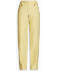 Valentino Garavani - Bow-embellished Wool And Silk-blend Crepe Straight-leg Pants - Lyst