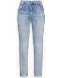 AG Jeans - Faded Mid-rise Skinny Jeans - Lyst