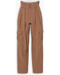 Bassike - Space For Giants Belted Linen Tapered Pants - Lyst