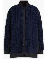 Rag & Bone - Winnie jacke aus einer baumwollmischung mit zopfstrickmuster - Lyst