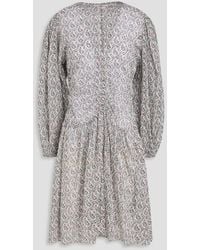 Isabel Marant - Marili Floral-print Cotton-voile Mini Shirt Dress - Lyst