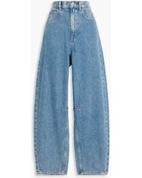 Theory - High-Rise Barrel-Leg Jeans - Lyst