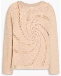 Sandro - Crochet-knit Cotton Sweater - Lyst