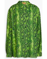 Stine Goya - Sophia Snake-print Tm-blend Shirt - Lyst