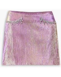 Miss Sohee - The Vanguard Crystal-embellished Lamé Mini Skirt - Lyst
