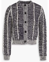 RE/DONE - Cropped Ribbed Cotton Cardigan - Lyst