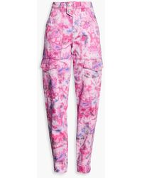 Isabel Marant - Vayoneo Tie-dyed High-rise Cargo Jeans - Lyst