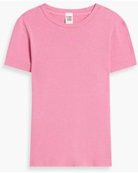 Re/done X Hanes - Cotton-jersey T-shirt - Lyst