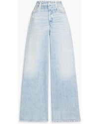 Rag & Bone - Miramar Sofie Denim-Effect Cotton-Terry Wide-Leg Pants - Lyst