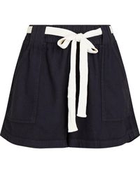 Monrow Cotton-twill Shorts - Grey