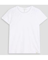Rag & Bone - Ombre Studded Cotton-Jersey T-Shirt - Lyst