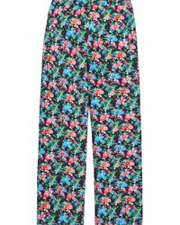 Rabanne - Printed Cotton-blend Bootcut Pants - Lyst