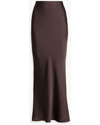 Norma Kamali - Obie Satin Maxi Skirt - Lyst
