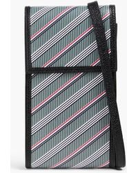 Thom Browne - Gestreifte smartphone-hülle aus beschichtetem canvas - Lyst