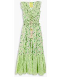 Yvonne S - Marie Antoinette Ruffled Tiered Floral-print Linen Maxi Dress - Lyst