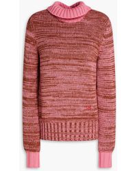 Victoria Beckham - Marled Wool Turtleneck Sweater - Lyst