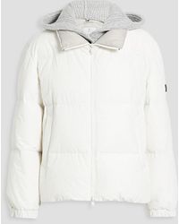 Brunello Cucinelli - Bead-embellished Quilted Shell Hooded Down Jacket - Lyst